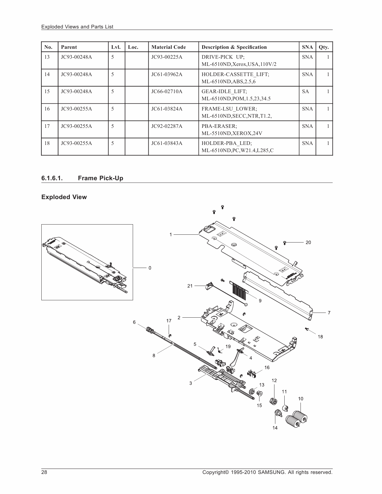 Samsung Mono-Laser-Printer ML-551x 651x Parts Manual-5